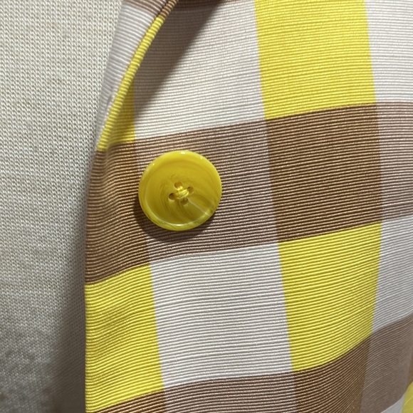 “NEW” ANTHROPOLOGIE Maeve Checkered Plaid Gingham Swing Coat Sz Small‎ - Picture 7 of 14